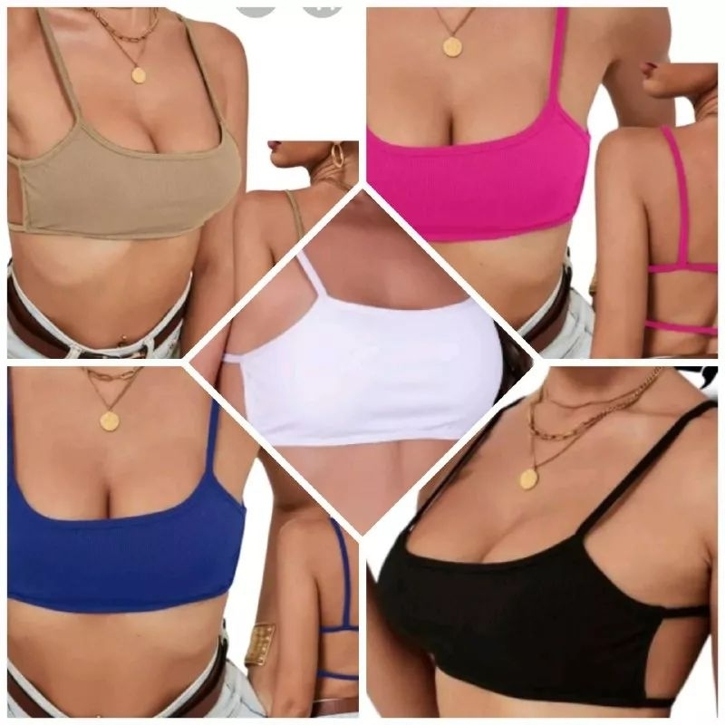 Kit 5 Top Academia Musculação Para Fitness Casual Praia Treino