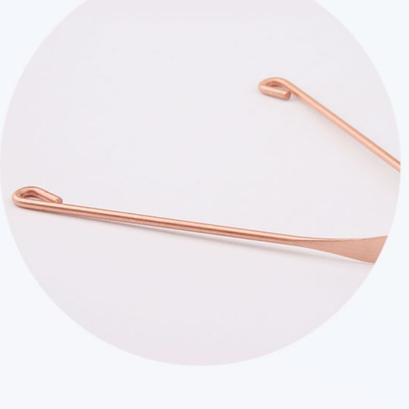 2 Pcs Higiene Saúde Bucal – Modelo Premium 100% Cobre Puro Higienizador Para Raspagem Lingual