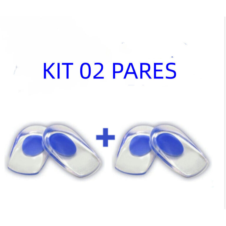 Kit 2 Pares Calcanheira de Silicone Gel Ortopédic