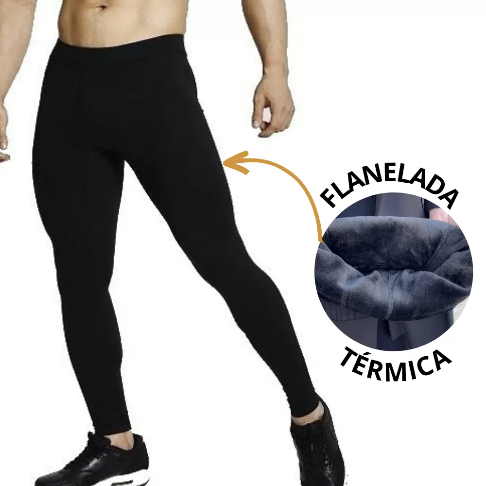 Meia Calça Térmica Masculino Forro Flanelada Frio Sem Pé Confortável
