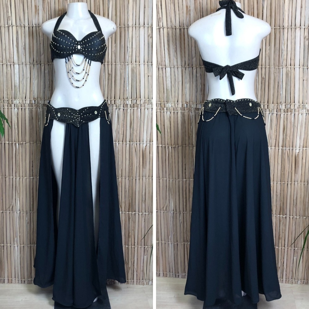 [Liquidação] Dança do Ventre Traje Bordado Completo – Pronta Entrega – TPCL-744