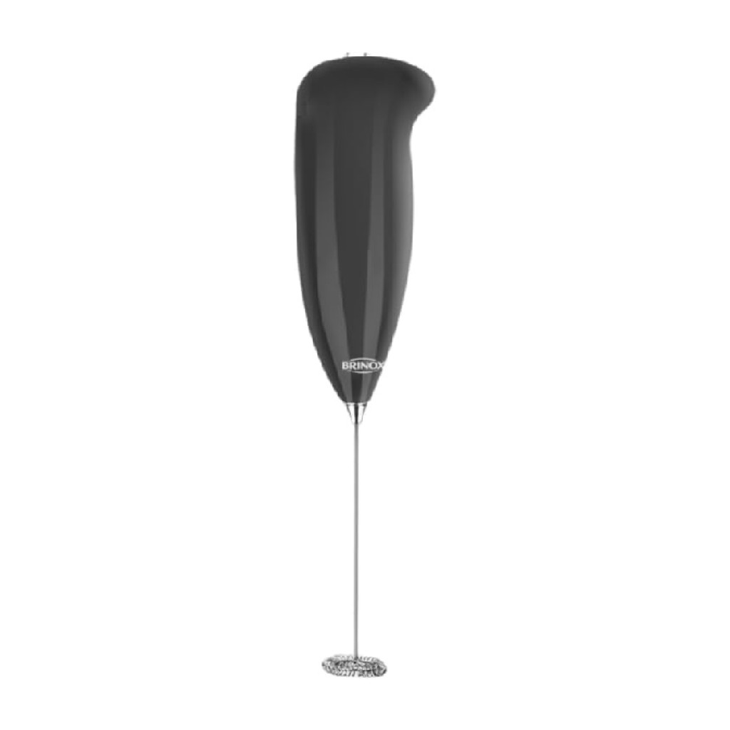 Mixer Portátil Inox 22cm Elétrico a Pilha Bebidas Vitaminas Whey Capuccino Leite Café Cafeteria
