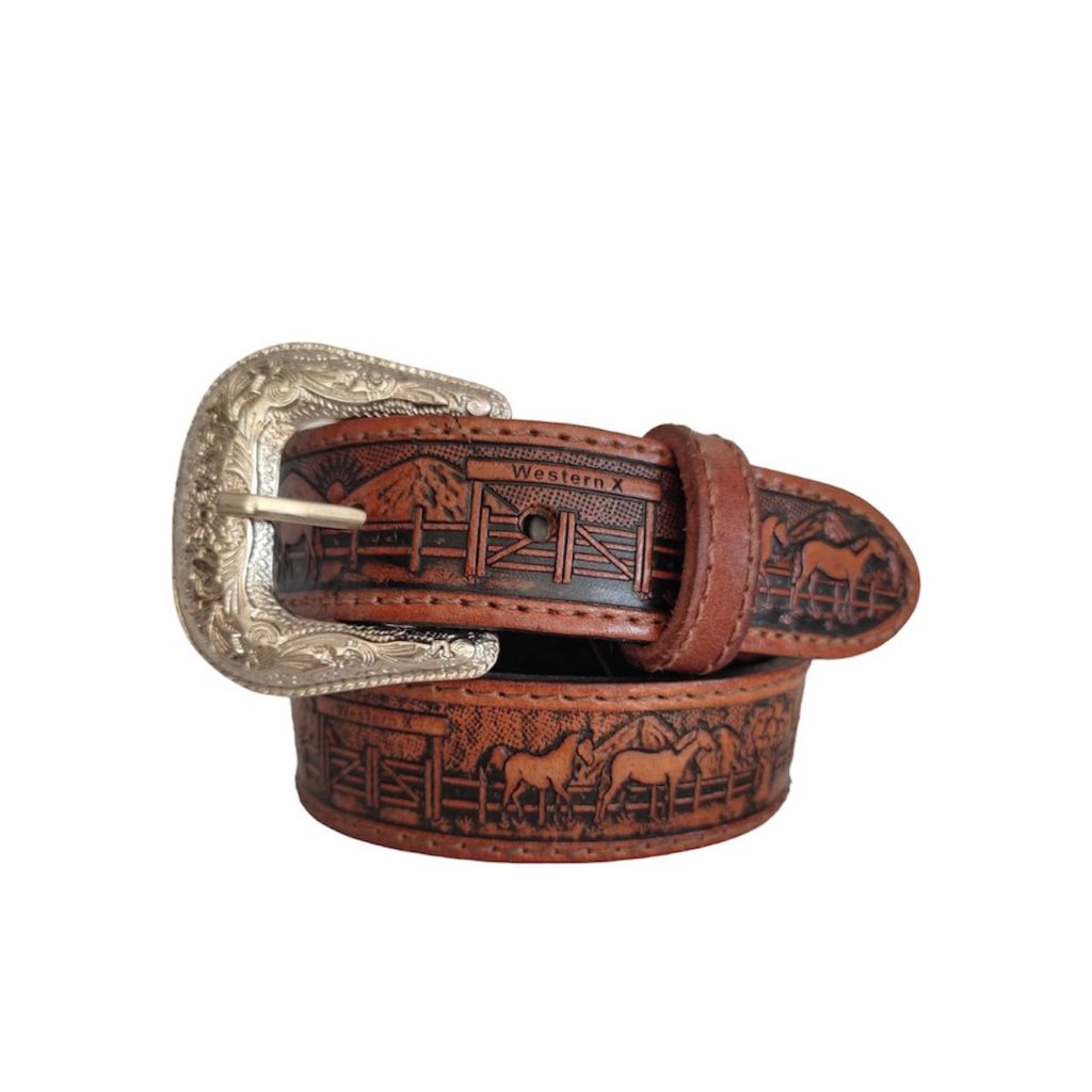 Cinto Infantil 100% Couro Legítimo Fazendinha