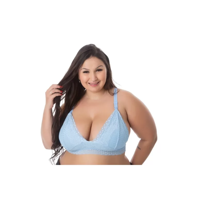 Kit Sutiã Plus Size Amamentação Renda Liso Sem 
