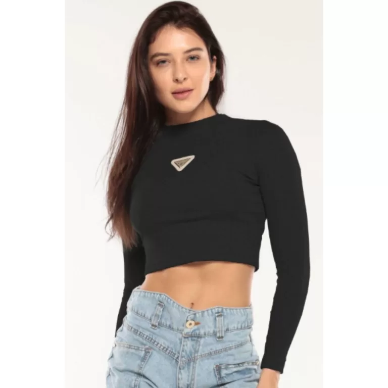Blusa Feminina Manga Longa Aplique Planet Girls Pr