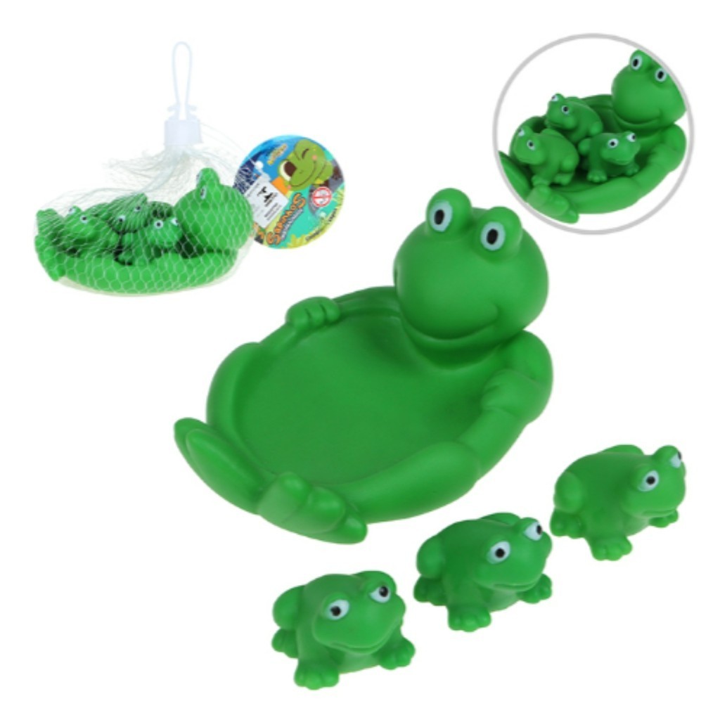 Kit Banho Família Sapo Perereca com Filhotes Textura Macia