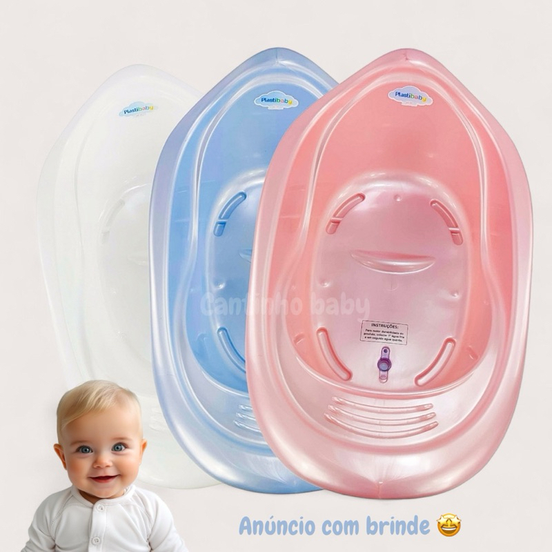 Banheira bebe PlastiBaby 22L banheira de bebê