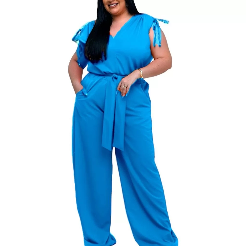 Macacao Feminino Longo Pantalona Soltinho Social Festa Formatura Eventos