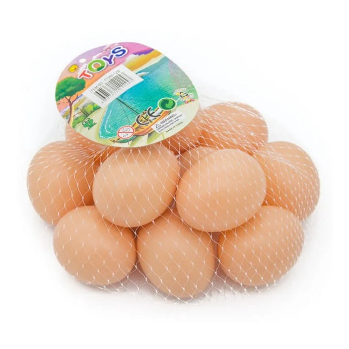 Kit 20 Ovos Caipiras Falsos De Plástico Galinheir