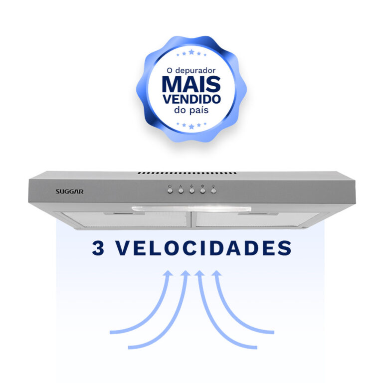 Depurador Exaustor Slim 60Cm Prata DPS161PR Suggar
