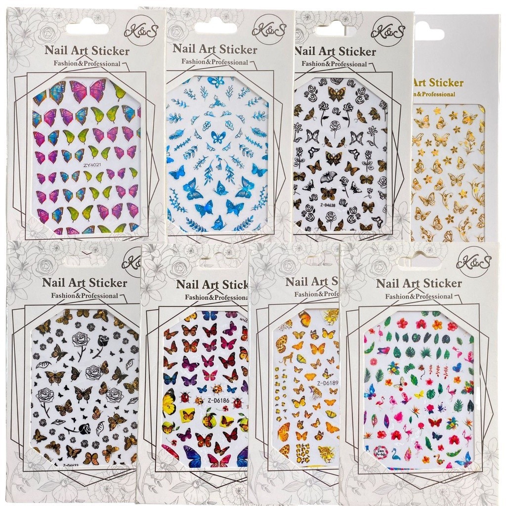 10 Adesivos / Película Para Unhas – Decoração  – Nail Art Manicure