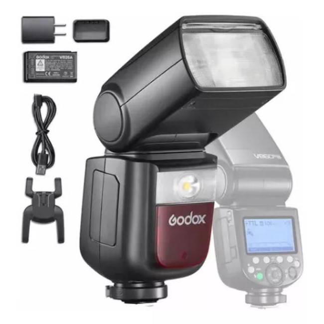 Flash Godox  V860 Iii Ttl Hss Com Luz Modelagem pa
