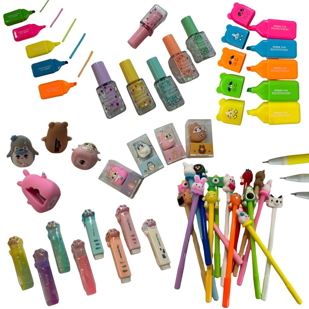 Papelaria Fofa Presente Kit 10 Itens Criativo Menina Menino