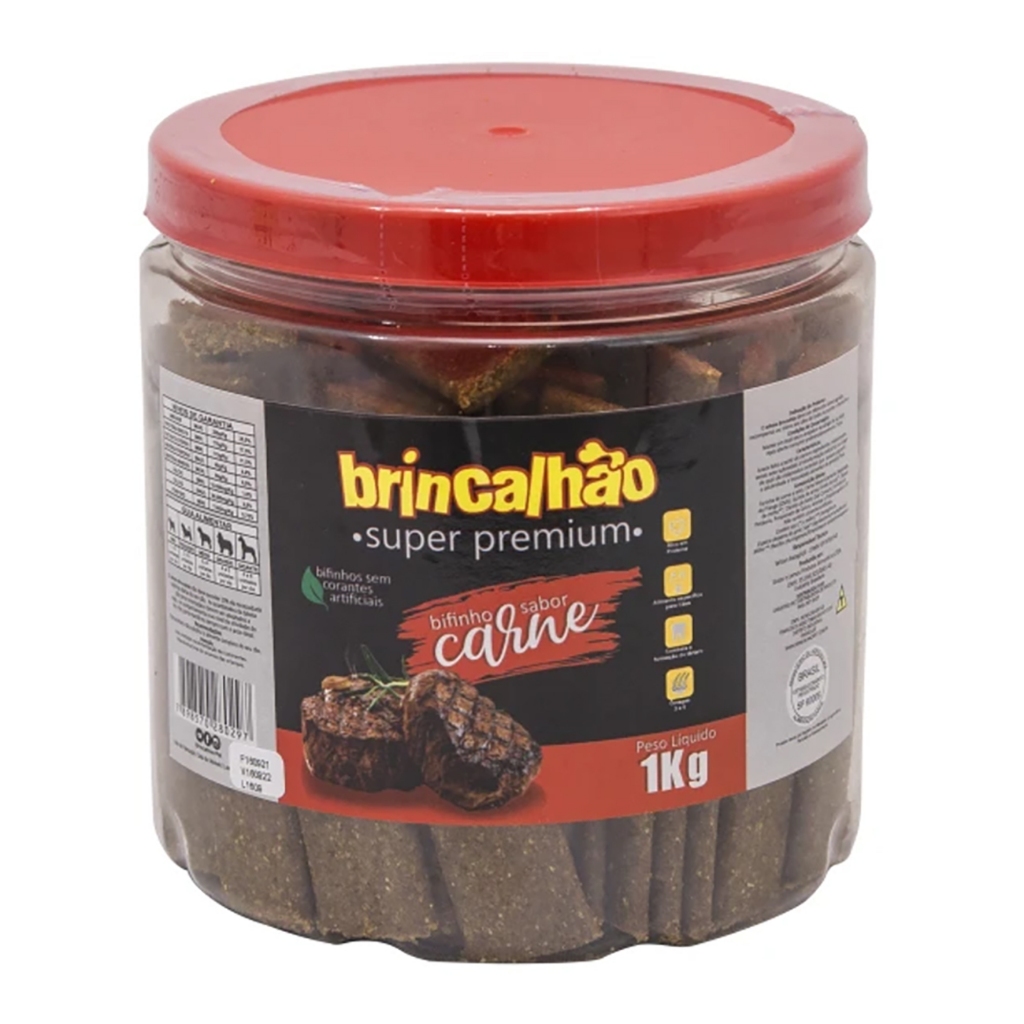 Bifinho Cachorro Super Premium Petiscos Snacks Dental Brincalhão