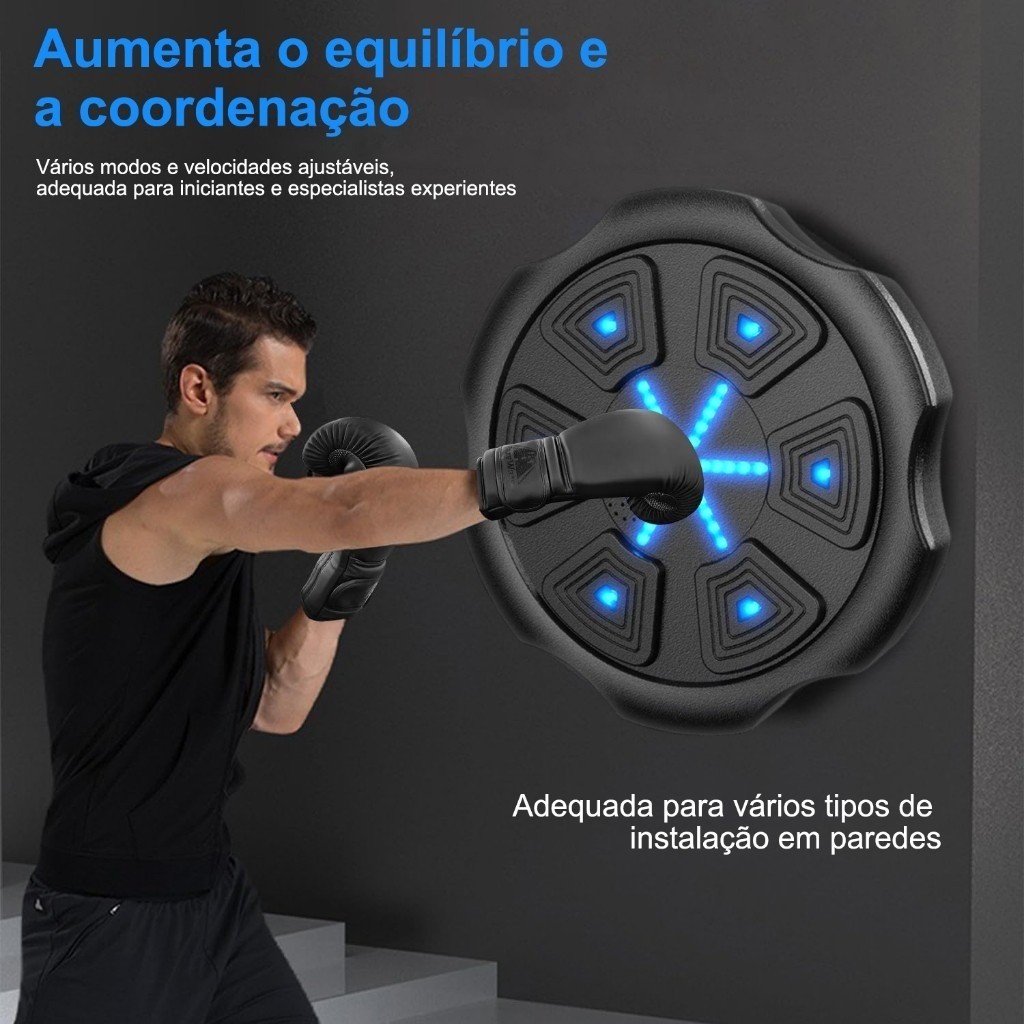 Máquina de Boxe Inteligente Bluetooth Eletrônico Almofada de Treinamento Equipamento de Fitness Port