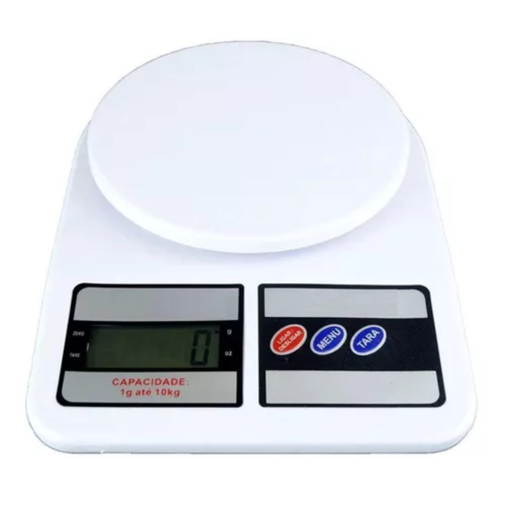 Balança Eletrônica Digital De Cozinha Pesa De 1gr Até 10kg Cor Wellmix Capacidade Máxima 10 Kg