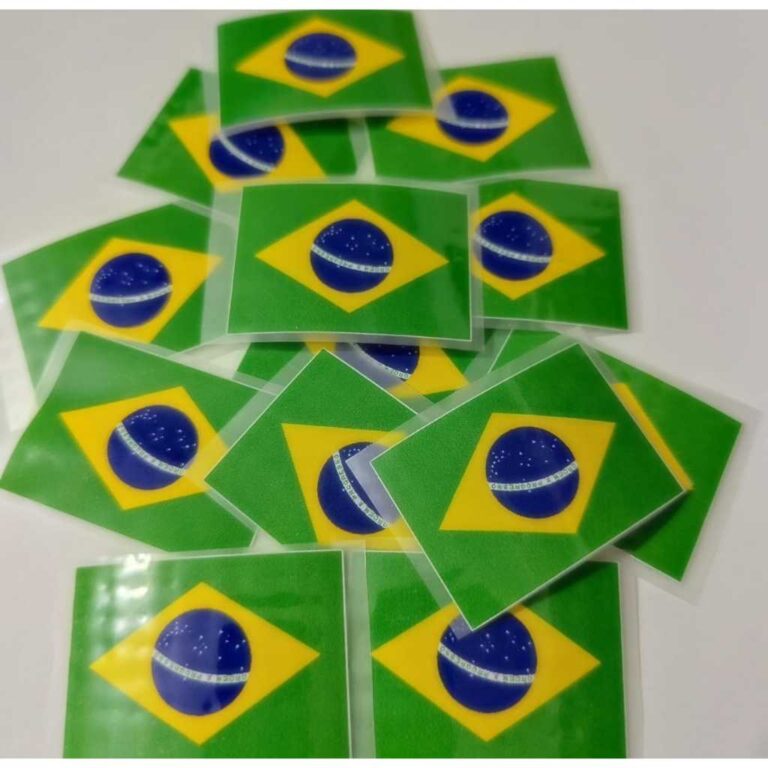 kit estampas DTF Bandeira Brasil 5×3,5cm para