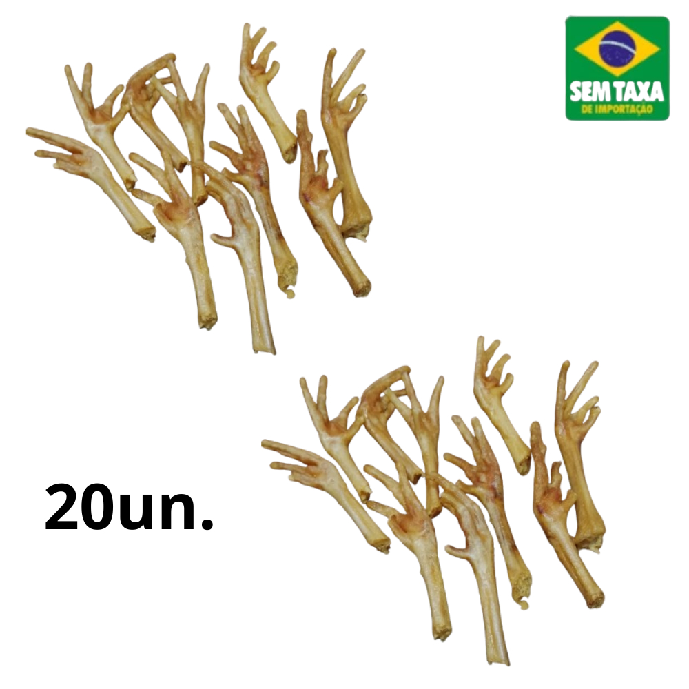 Pé de Frango Natural Petisco para Cães