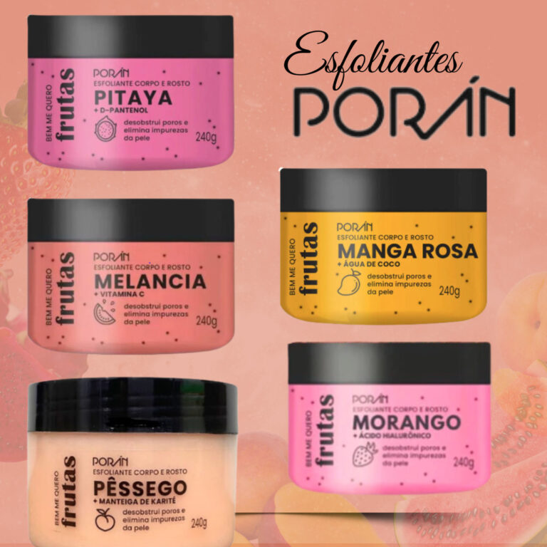 Esfoliante Corpo e Rosto de Frutas Porán Linha Be