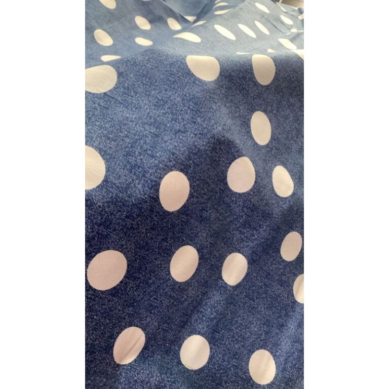sarja jeans com poá branco 2 metros