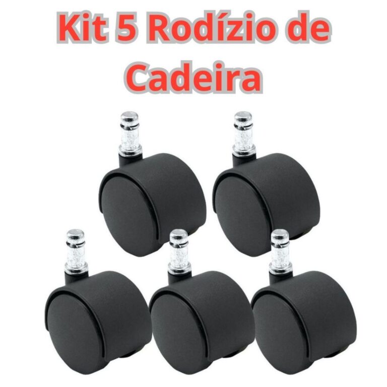Kit 5 Rodinhas Rodízio Anti-risco E Anti-ruido Pa