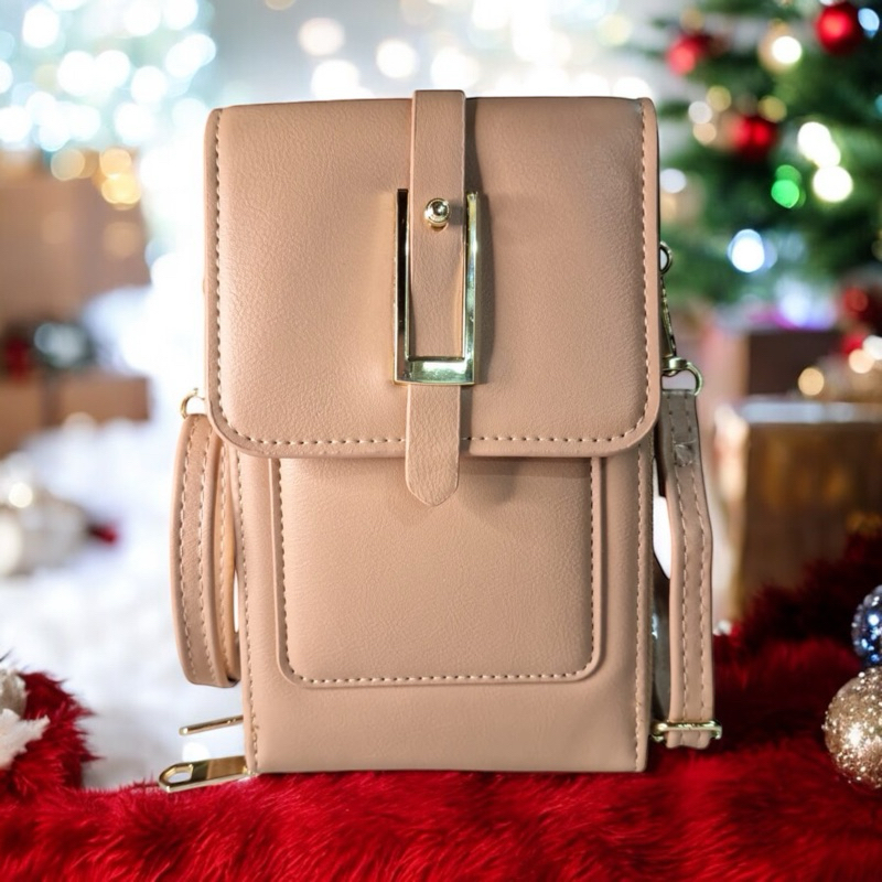 Bolsa Porta Celular Feminina Tiracolo Tela Transparente Toque Alça Transversal e de ombro presente