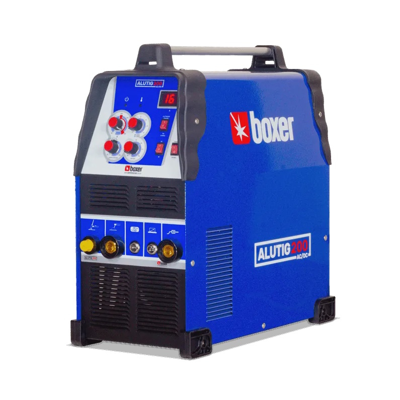 Máquina De Solda Inverter Boxer Alutig 200 Ac/dc Azul E Preta 60hz 110v/220v