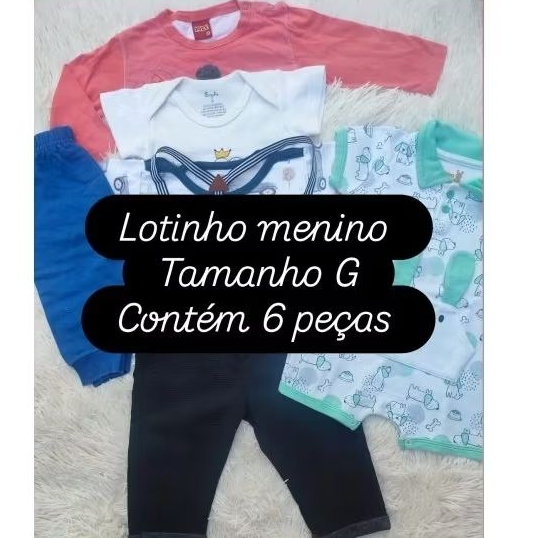 Lotinho de roupas de bebê menino Tamanho G Desape