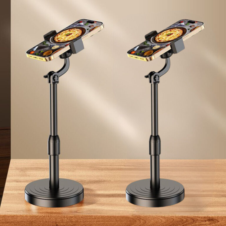 Kit Com 2 Suporte Tripé Para Mesa Com Mini Pedest