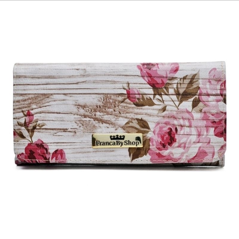 Carteira Feminina Grande Slim Porta Cartões de Luxo