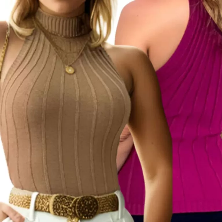 Blusa Feminina Tricot Modal Frente Única Verão C