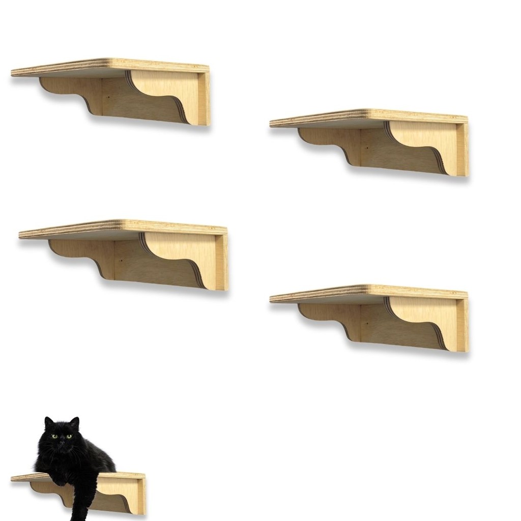 Playground Para Gatos 4pçs REFORÇADO COMPENSADO NAVAL TAM G Área Externa Parque Gato Playground