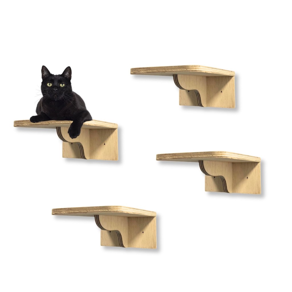 Playground Para Gatos 4pçs REFORÇADO COMPENSADO NAVAL Área Externa Montado Parque Gato Playground