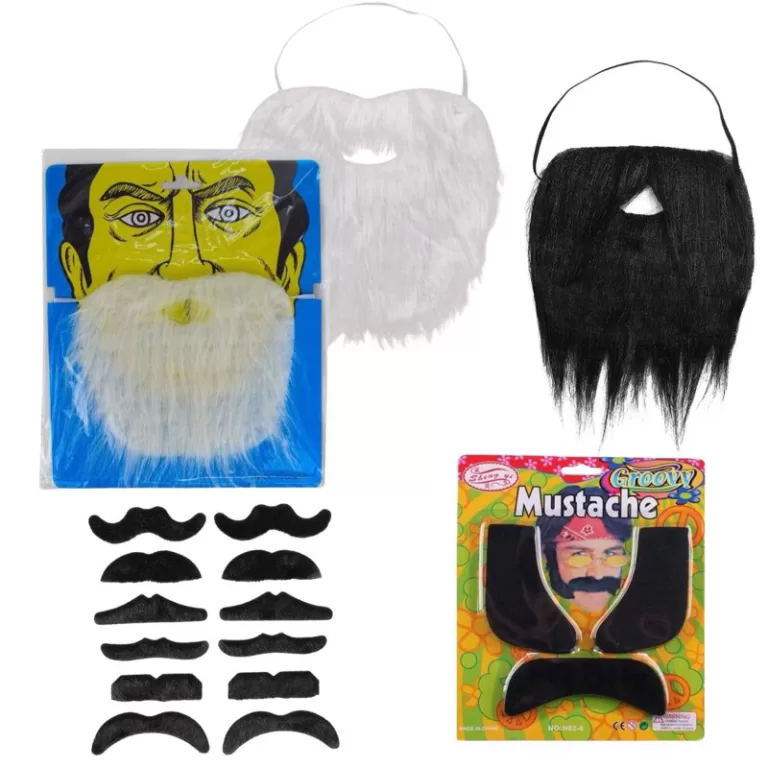 Barba E Bigode Bigodinho Postiço Adereço Fantasi