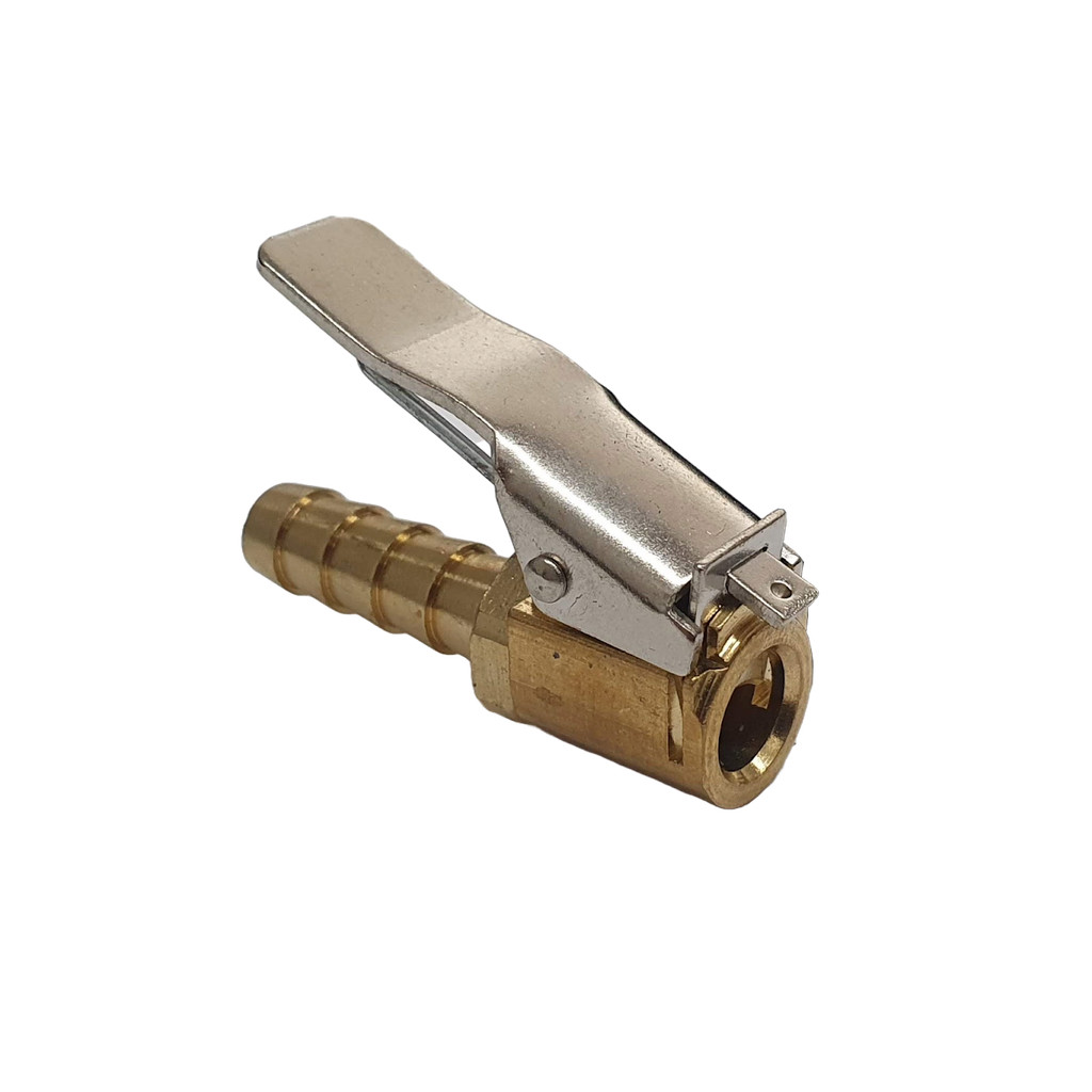 Bico Inflador De Encher Pneus Com Presilha Trava 1/4