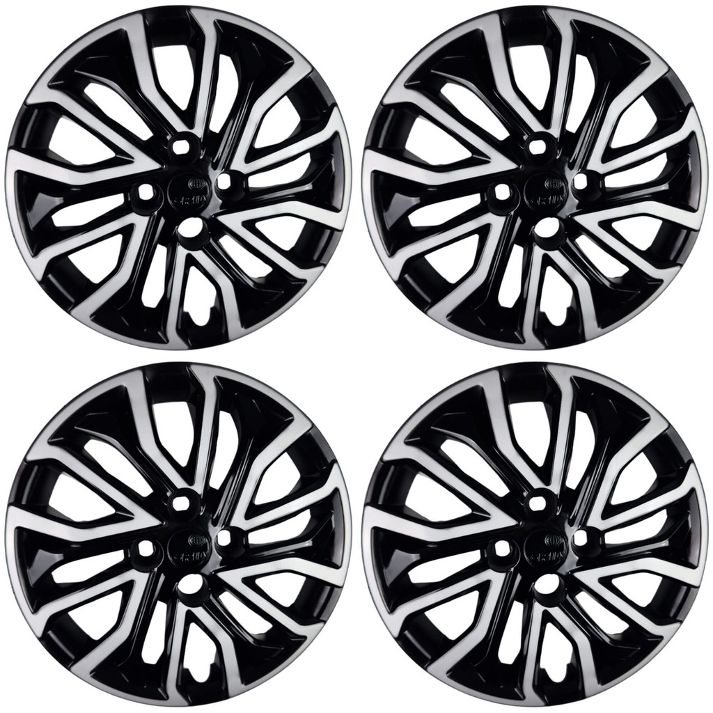 Calota Aro 14 cor Preto e Prata Mod Argo/Cronos 2022 (Jogo c/ 4 Calotas) Grid – 295CB-PBP-E