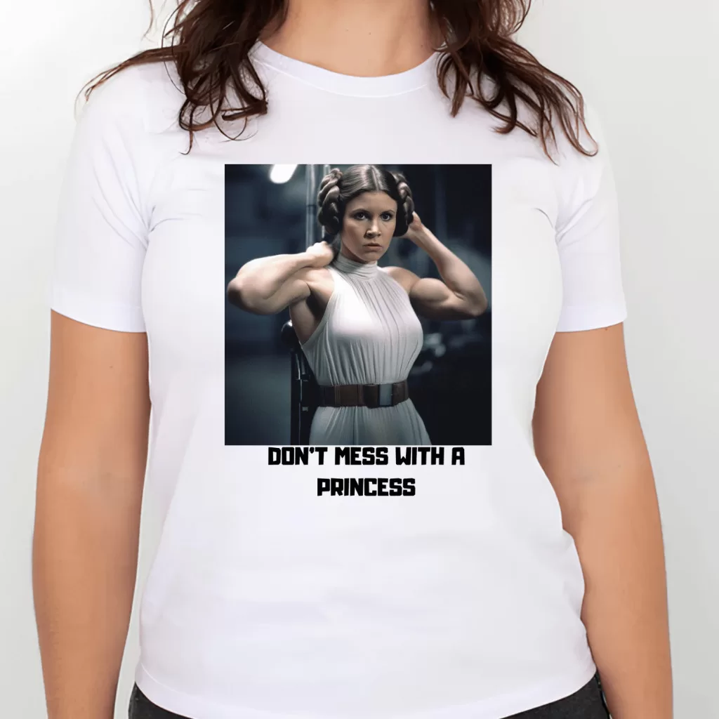 Camiseta Treino | Leia maromba – leya, forte, musculosa, feminina, academia, guerras nas estrelas