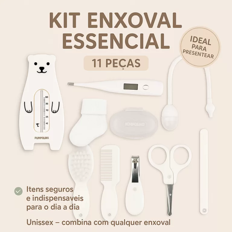 Kit Higiene bebê 11 peças completo Neutro Básic