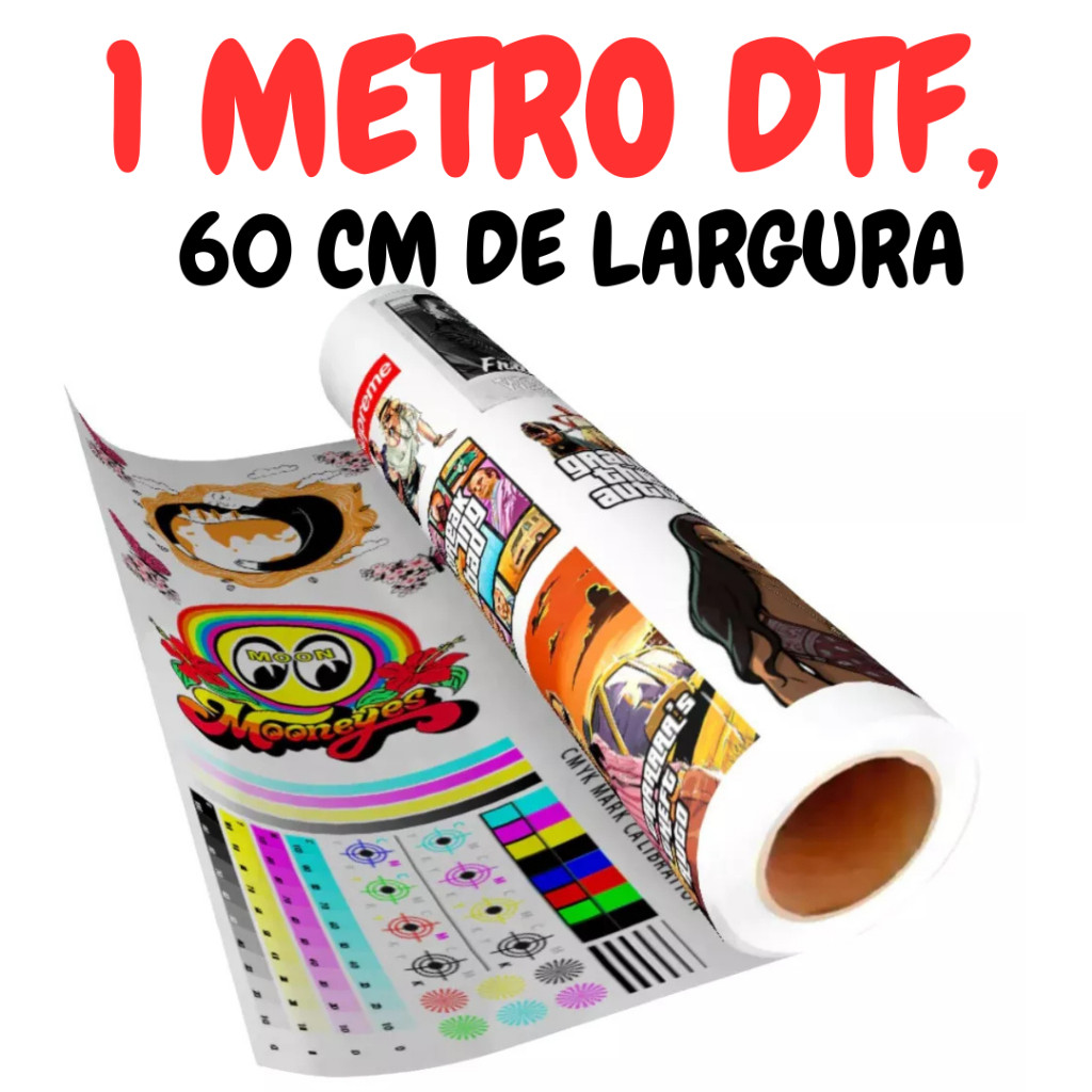 Estampas Dtf Alta Qualidade Estamparia 1 Metro por 60 Cm  Envio  em 24 horas ENVIAR ARTE PRONTA