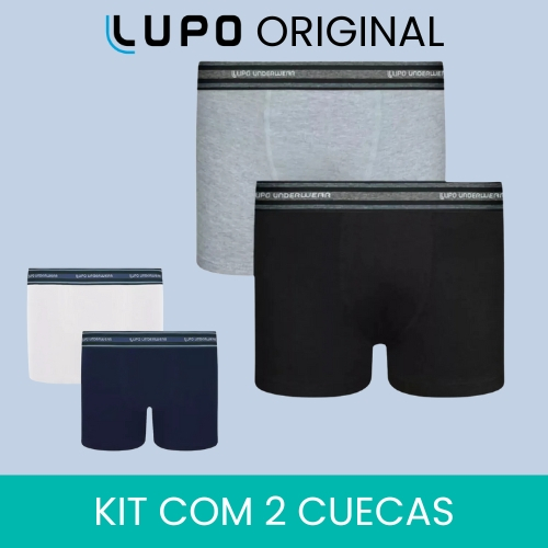 Kit 2 Cuecas Boxer Short Infantil Algodão Lupo Or