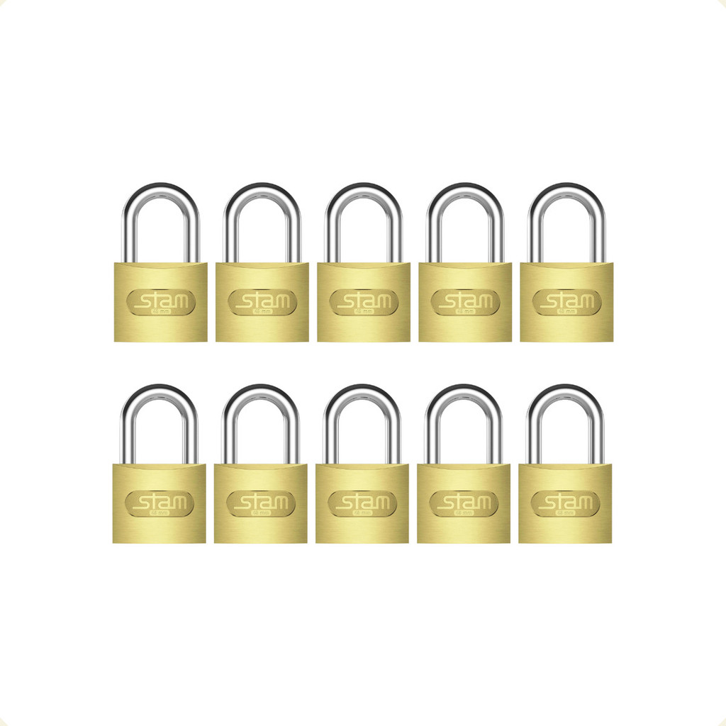 Kit 10 Cadeado Para Malas E Bagagens 45mm Latão Maciço Stam