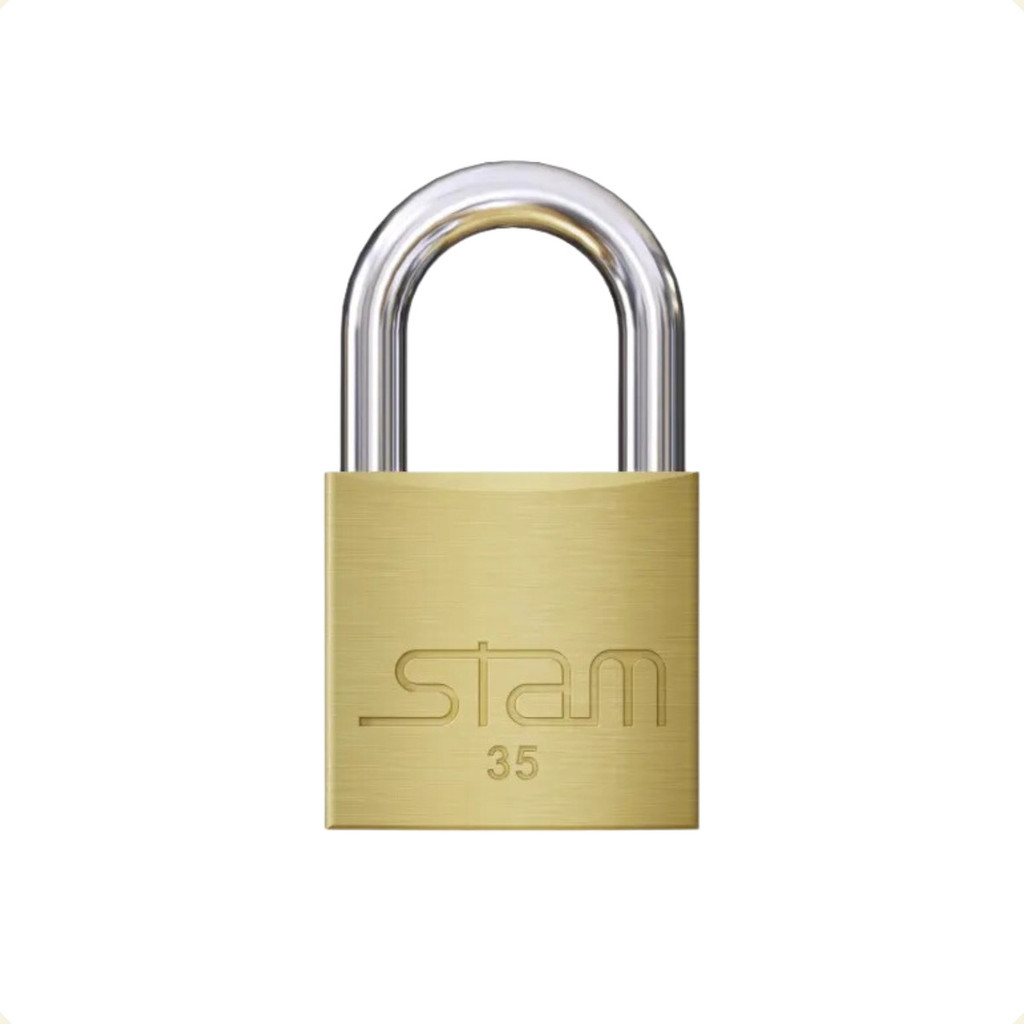 Cadeado Para Malas E Bagagens 35mm Latão Maciço Stam