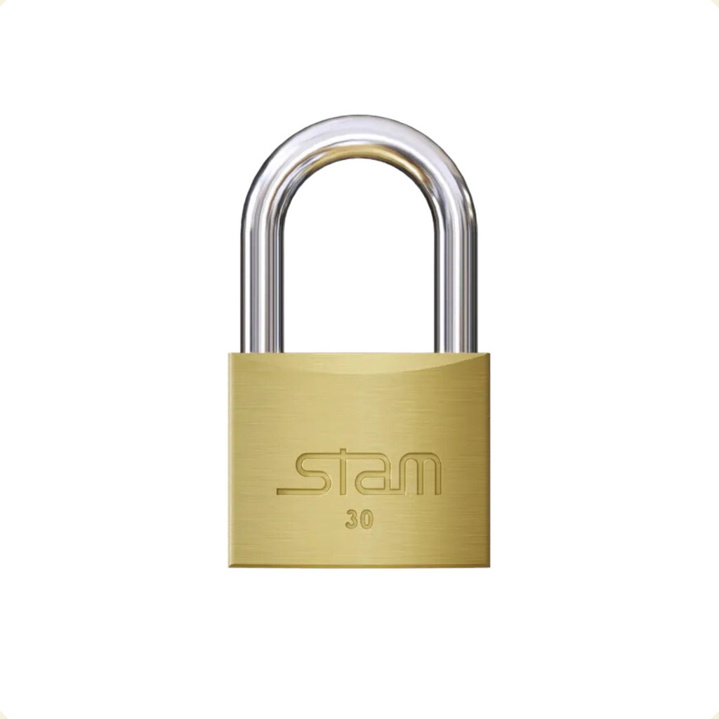 Cadeado Para Malas E Bagagens 30mm Latão Maciço Stam