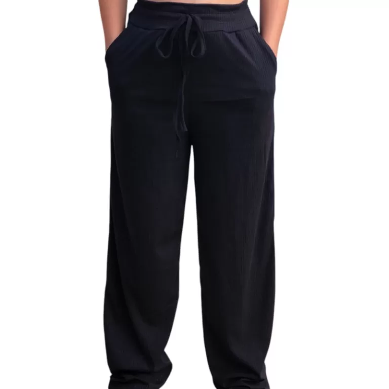Calça Malha Canelada para gravida Calça Pantalon