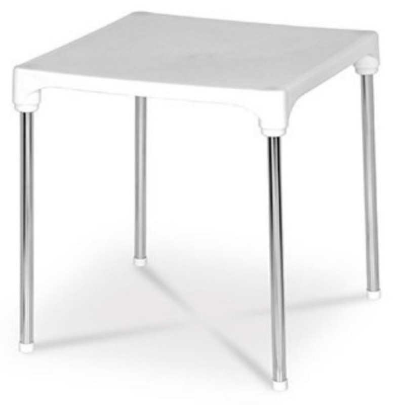 Mesa Quadrada Plástica Área Gourmet Piscina Churrasco