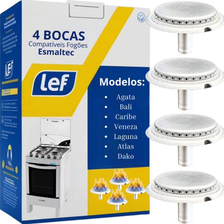 Kit Com 4 Bocas Para Fogão Alumínio Esmaltec Aga