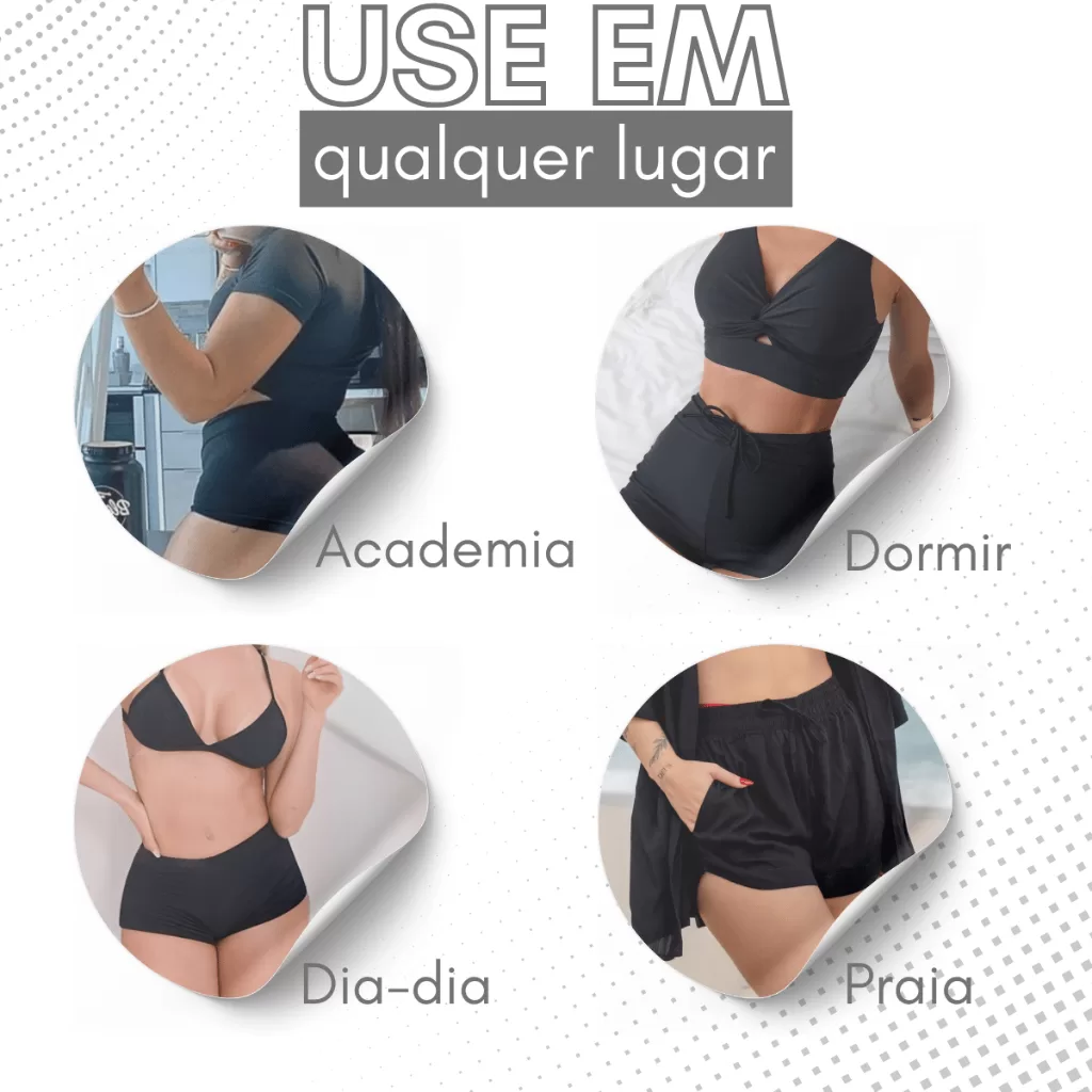 Shortinho Sunga Sunkini Feminino Versátil Academia Treino Praia Piscina Dormir Forro Duplo