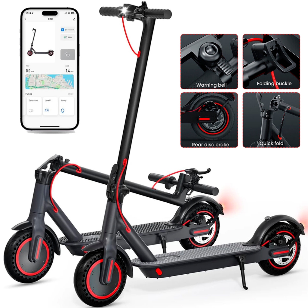 Patinete Elétrico Dobrável Para Adultos 350W Bivolt 36V 30Km/h Percorre Até 25Km