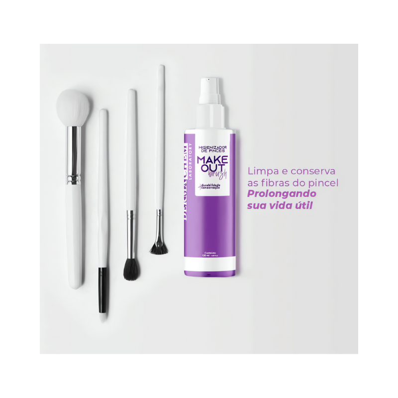Limpador Higienizador de Pincéis de Maquiagem 120ml – Secagem Rápida | Derma Chem