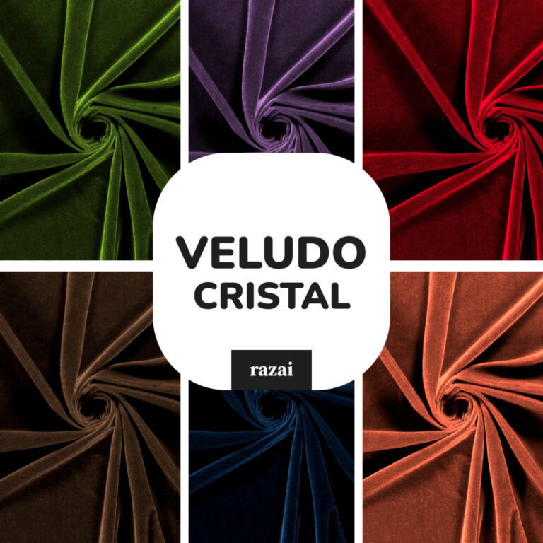 Tecido Veludo Cristal RAZAI  Brilho para Moda e De